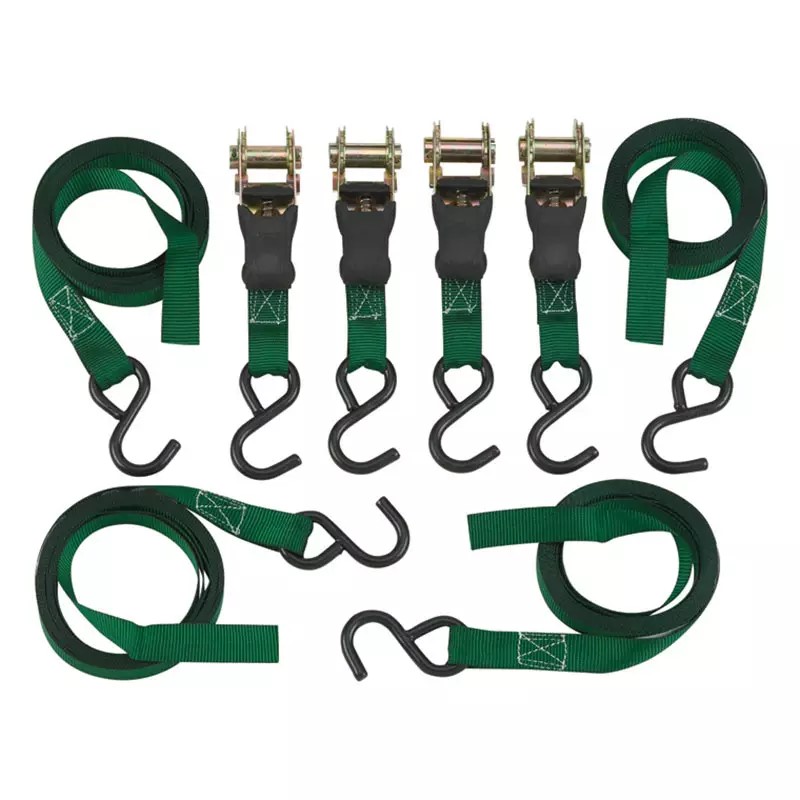 customized 4pack 1  x 1500 LBS x 15ft Motorcycle Ratchet Straps Tie Down