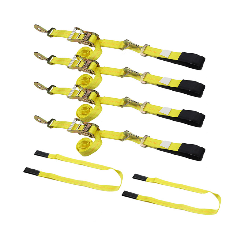 4 pack tire ratchet straps set