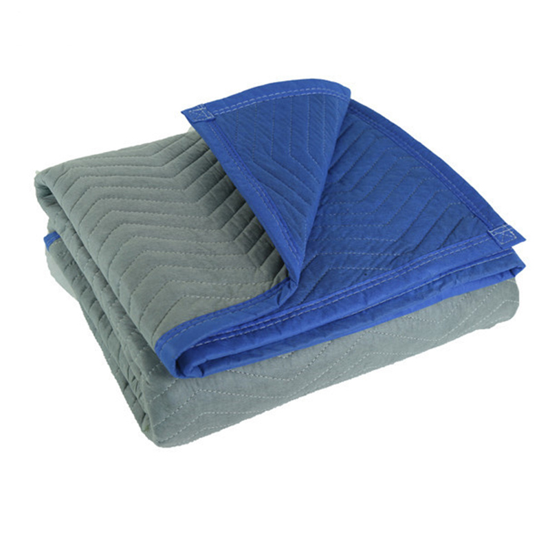 Heavy Duty Padded Moving Blankets, Blue/Gray, 72” x 80”
